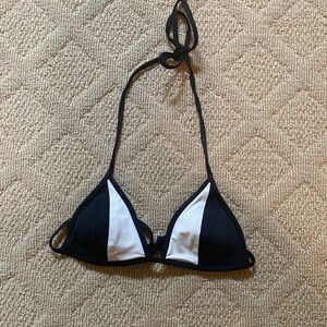 Black and White Triangle Bikini Top